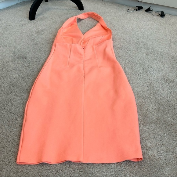 WOW couture peach halter bodycon bandage dress - Picture 3 of 12